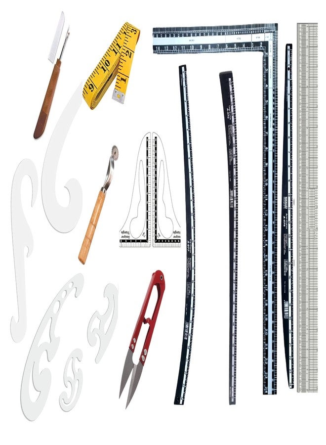 KHYATI Fashion Designing Scale Set/Fashion Designing Tools/Fashion Designing Kit/Tailoring Kit/Fashion Designing Tailoring Scales Set of 16 - Image 1